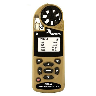 Kestrel 4500 Bluetooth Shooters Weather Meter with Applied Ballistics Calculator Desert Tan 4500AB 0845ABTAN