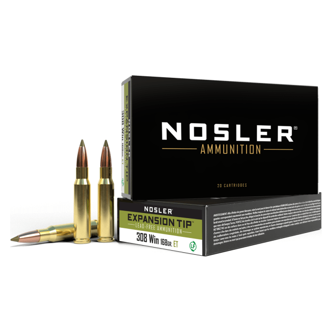 Nosler E-Tip ETA - 308 Win 168g ET SP (20ct) Ammunition 40035