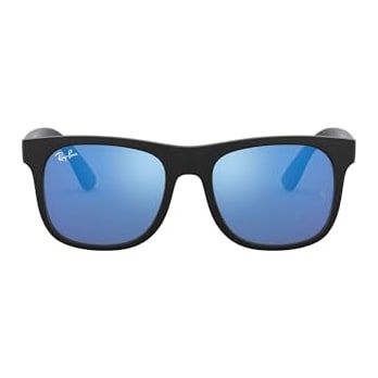 Ray-Ban Junior Justin Rubber Black Blue Mirror Blue 0RJ9069S-70285548