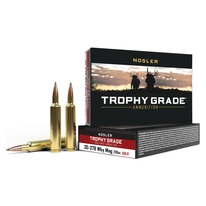 Nosler Trophy Grade (Long Range) TGA - 30-378 Wby Mag 210g ABLR SP (20ct) Ammunition 60133