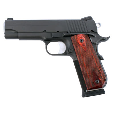 Black Nitron Finish, Fastback Rounded Frame, LoPro Night Sights, Rosewood Grips 1911FCA-45-BSS