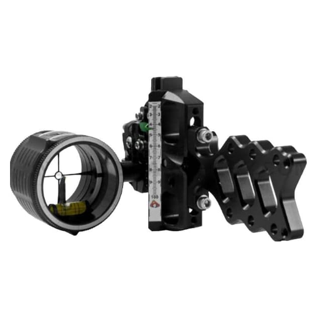 AXCEL AccuHunter Plus Slider 41mm Scope, "T", Rheostat Cover, Torque Ind., Crosshair Non-Dampened 1-Pin .019 Ylw Fiber Blk Bow Sight ACHP-N119-4YB