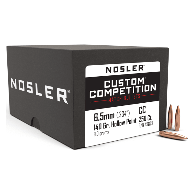 Nosler Custom Competition CC - 6.5mm 140g HPBT (250ct) Bullets 49823