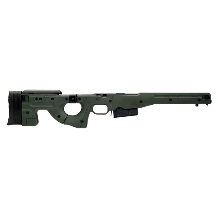 AICS Stock .338 Lapua CIP 2.0 Green Folding Stock - Long Action