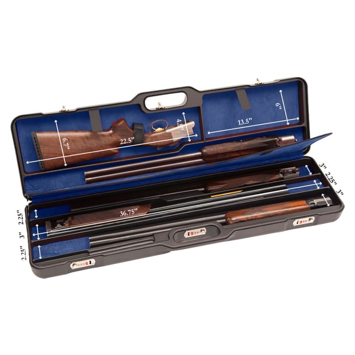 Negrini One Shotgun Four Bbl 36.75" Case Black/Blue 16748L/5081