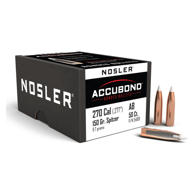 Nosler AccuBond AB - 270 150g SP (50ct) Bullets 54801