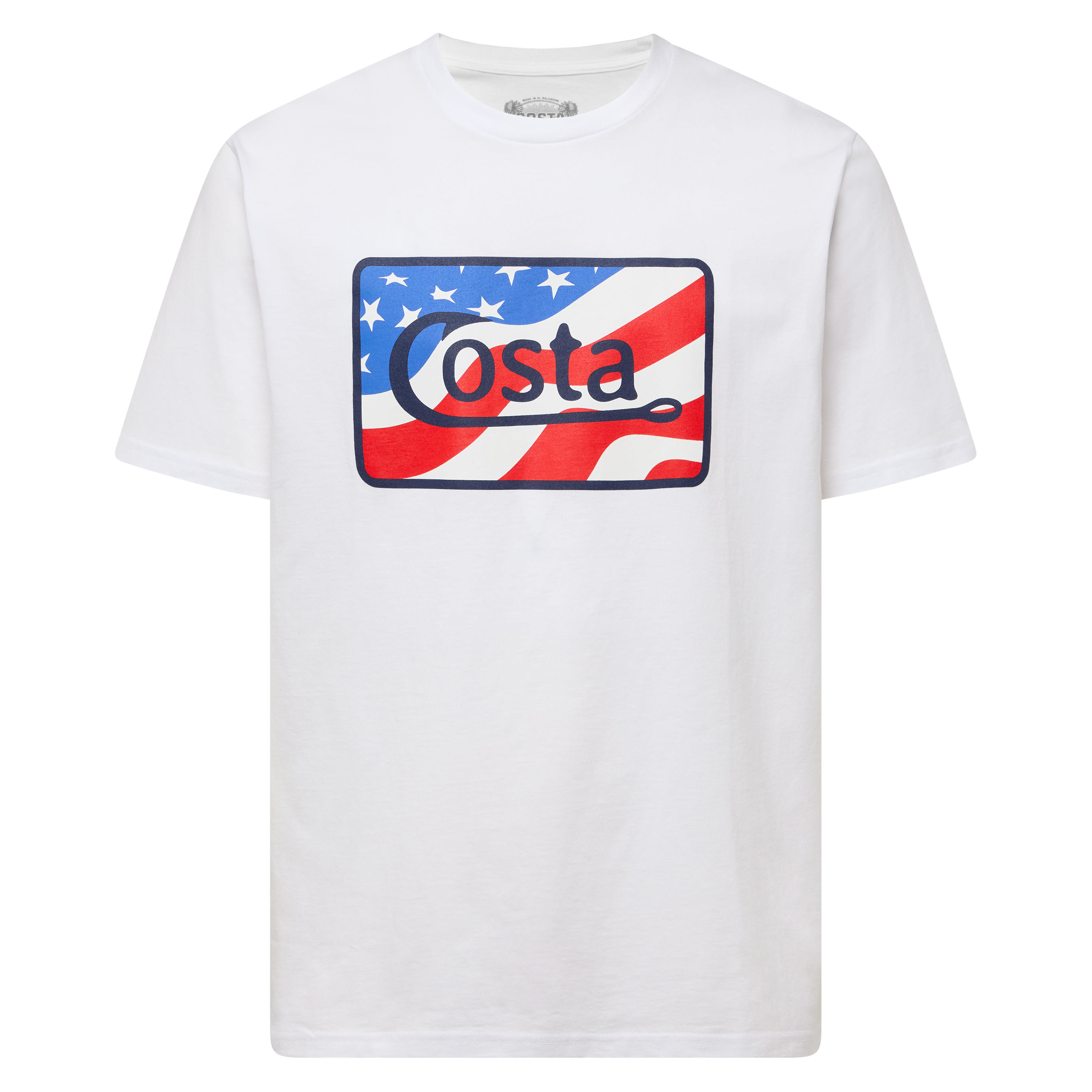 Costa Del Mar Lifestyle The Hunt T-Shirt Mens White/American Flag FQA401269-9CE