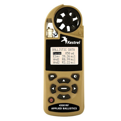 Kestrel 4500 Shooters Weather Meter with Applied Ballistics Calculator Desert Tan 4500A 0845ATAN
