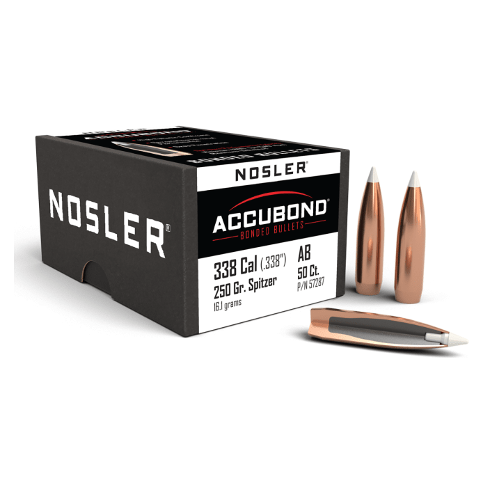 Nosler AccuBond AB - 338 250g SP (50ct) Bullets 57287