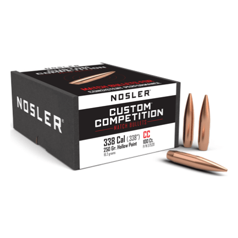 Nosler Custom Competition CC - 338 250g HPBT (100ct) Bullets 57520
