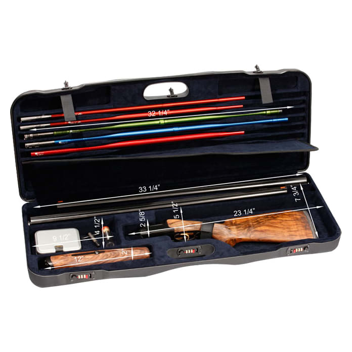 Negrini One Gun Two Bbl 33.5" Case Blue/Blue 1652LR-TS/5040