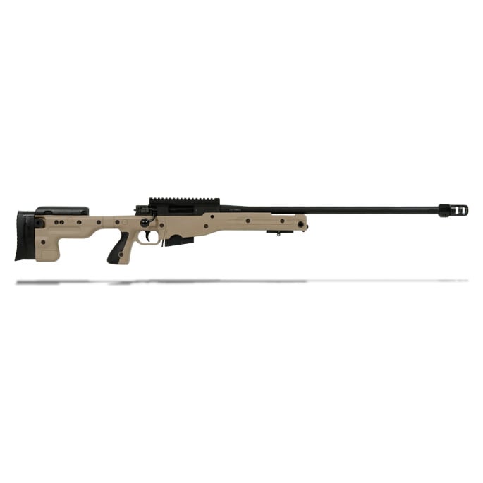 Accuracy International AT Rifle - Fixed Pale Brown Stock - 308 Win 26 inch threaded bbl std brake - AT-308WNFIPB26THSM