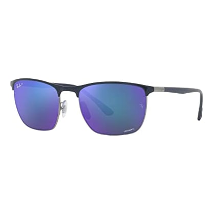 Ray-Ban  Blue on Gunmetal Polar Mirror Blue 0RB3686-92044L57