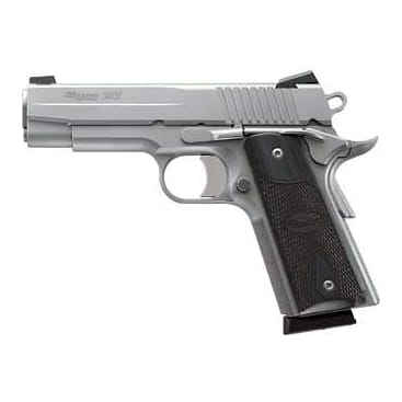 Stainless Finish, Low Profile Night Sights, Blackwood Grips 1911CA-45-SSS