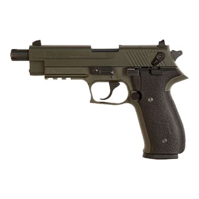 OD, Black Slide Finish, Olive Drab Frame---Same as OD above, but with Threaded Barrel MOS-22-OD-TB