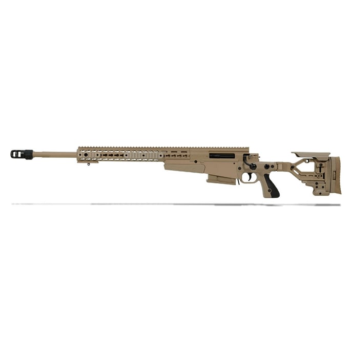 Accuracy International AX 300 Pale Brown chassis 24 inch barrel std brake Left Hand A-XM300WMPB24SM-LH