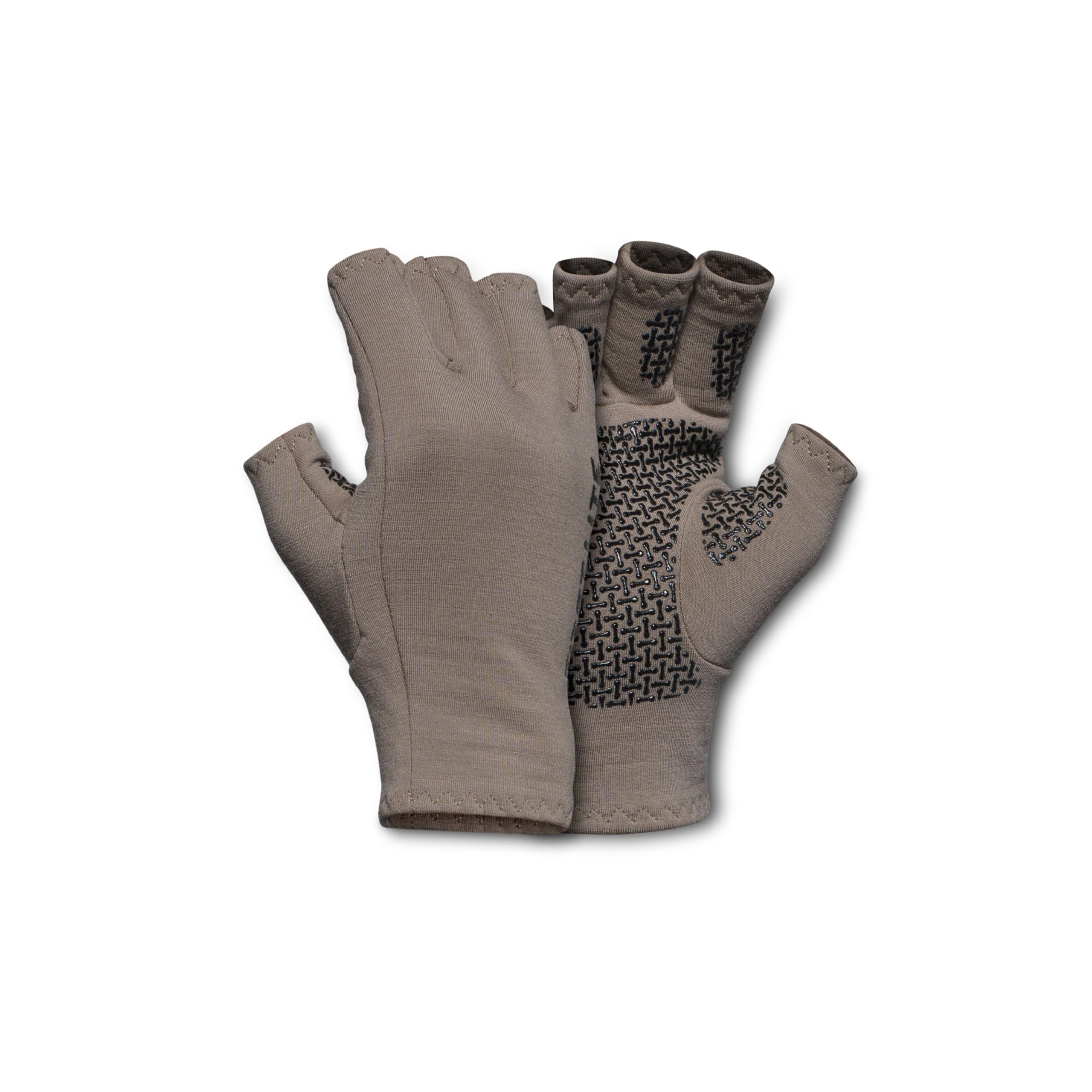 First Lite Rugged Wool Fingerless Glove Walnut MARHFWN