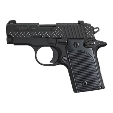 BLACK DIAMOND PLATE, Black Nitron w/ Diamond Plate Engraving, SLITE, Black G-10 Grips 238-380-BDP