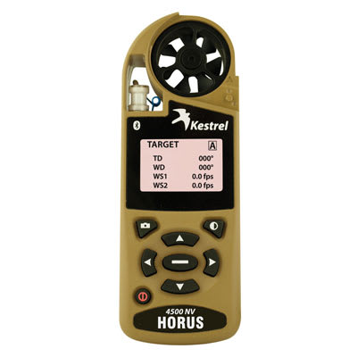 Kestrel 4500 Bluetooth Shooters Weather Meter with Horus Ballistics Calculator Desert Tan 4500HB 0845HBTAN
