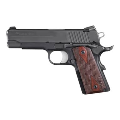 RCS, Dehorned, Alloy Frame, Black Nitron Finish, Low Profile Night Sights, Wood Grips 1911CO-45-BSS-RCS