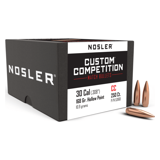 Nosler Custom Competition CC - 30 168g HPBT (250ct) Bullets 53168