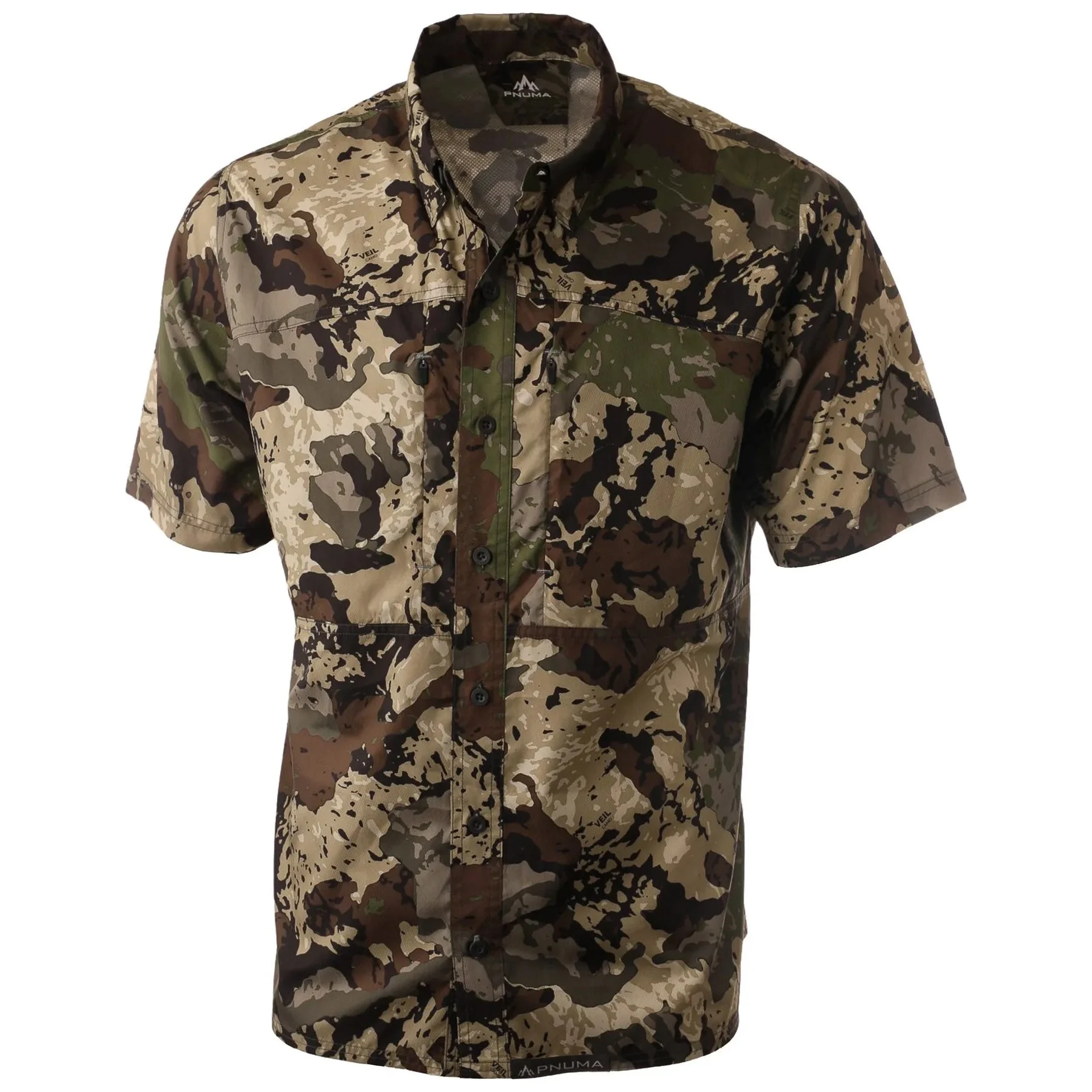 Pnuma Outdoors Short Sleeve Shooting Shirt, Caza Camo 3XL PSSSSCXXX