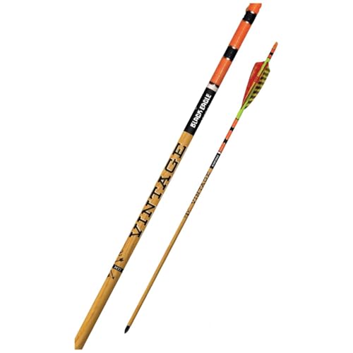 Black Eagle 19/64" Factory Fletched Arrow Vintage Crested Feathers Y/O 6pk .005"-400 333