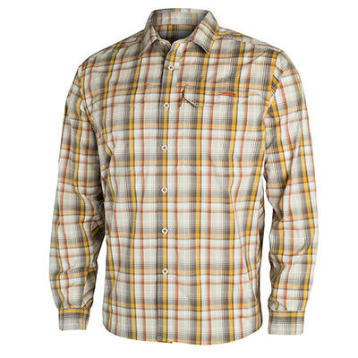 Sitka TTW Globetrotter Shirt LS Sand Plaid Large 80002-ZP-L