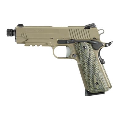 SCORPION, Flat Dark Earth Finish, Low Pro Night Sights, Ambi, Hogue Extreme Series G10 Grips + Magwe 1911CAR-45-SCPN-TB