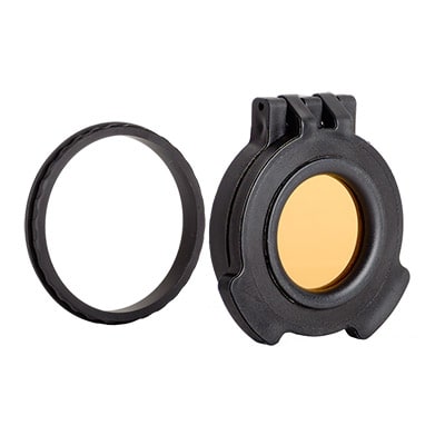 Tenebraex Objective Amber See-Through Flip Cover w/ Adapter Ring for Leica Magnus 1.5-10x42 50MMFC-VV0044-ACR
