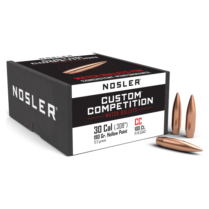 Nosler Custom Competition CC - 30 190g HPBT (100ct) Bullets 53412