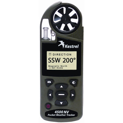 Kestrel 4500NV Kestrel Complete Weather & Environmental Meter w/Datalogging + NV Backlight Olive Dra 0845NVOLV