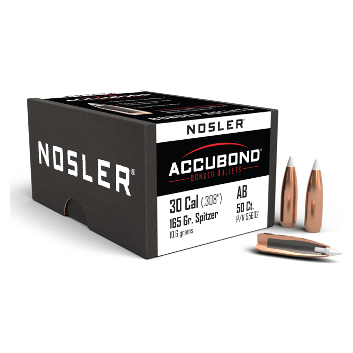 Nosler AccuBond AB - 30 165g SP (50ct) Bullets 55602