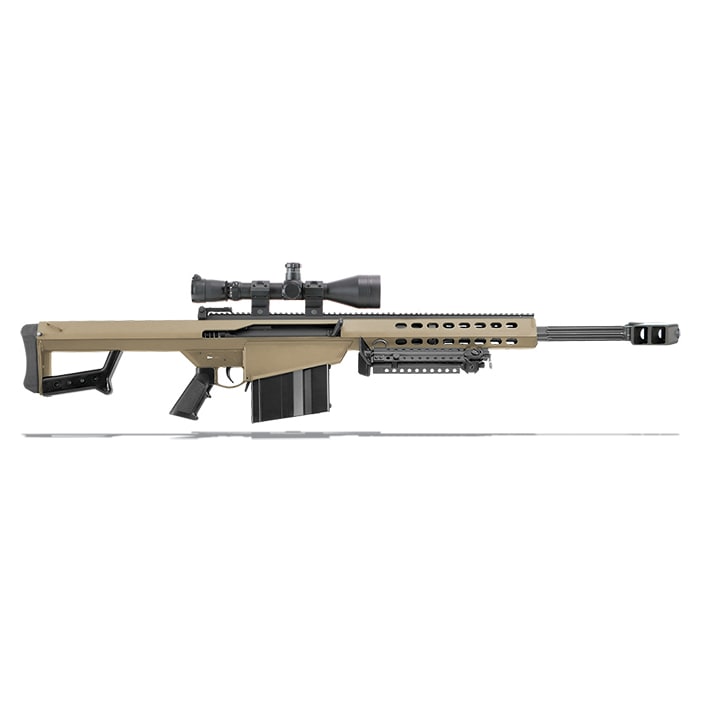 Barrett 82A1 50 BMG FDE 20" Leupold Mark 4 M1 & Rings 14022