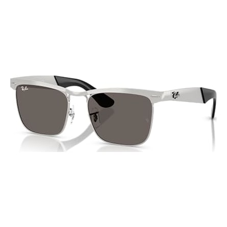 Ray-Ban Wayfarer Deluxe Sandblasted Silver on Silver Dark Grey 0RB3875-019B156