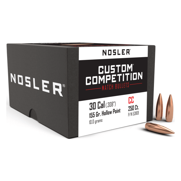 Nosler Custom Competition CC - 30 155g HPBT (250ct) Bullets 53169