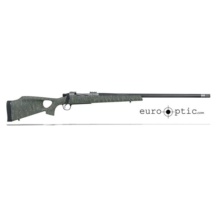 Christensen Arms Summit Ti-TH .338 Lapua Mag 27" Thumbhole Green W/Black And Tan Webbing Rifle CA10269-717423