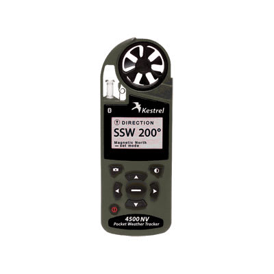 Kestrel 4500NV Bluetooth Complete Weather & Environmental Meter w/Datalogging Olive Drab 4500BNV 0845BNVOLV