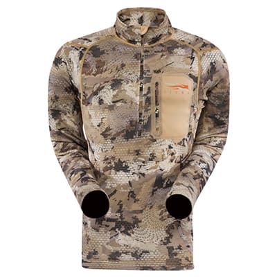 Sitka Core Mid Wt Zip T Optifade Waterfowl Large|10036-WL-L