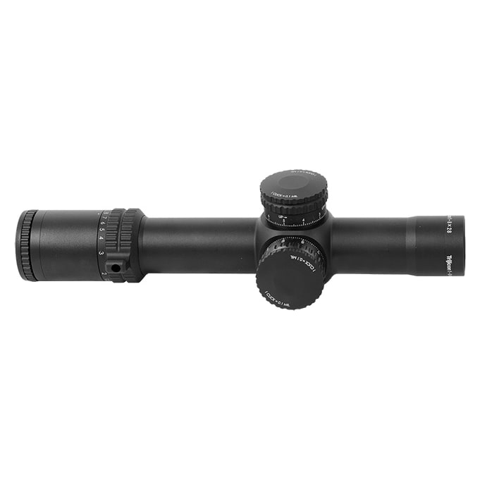 Trijicon AccuPower 1-8x28 Riflescope MIL Segmented-Circle Crosshair w/ Green LED, 34mm Tube RS27-C-1900029. Like New with light marks. UA1641