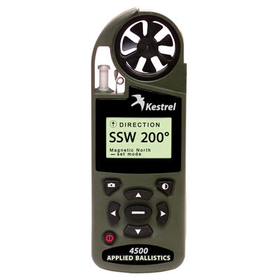 Kestrel 4500 Shooters Weather Meter with Applied Ballistics Calculator Olive Drab 4500A 0845AOLV