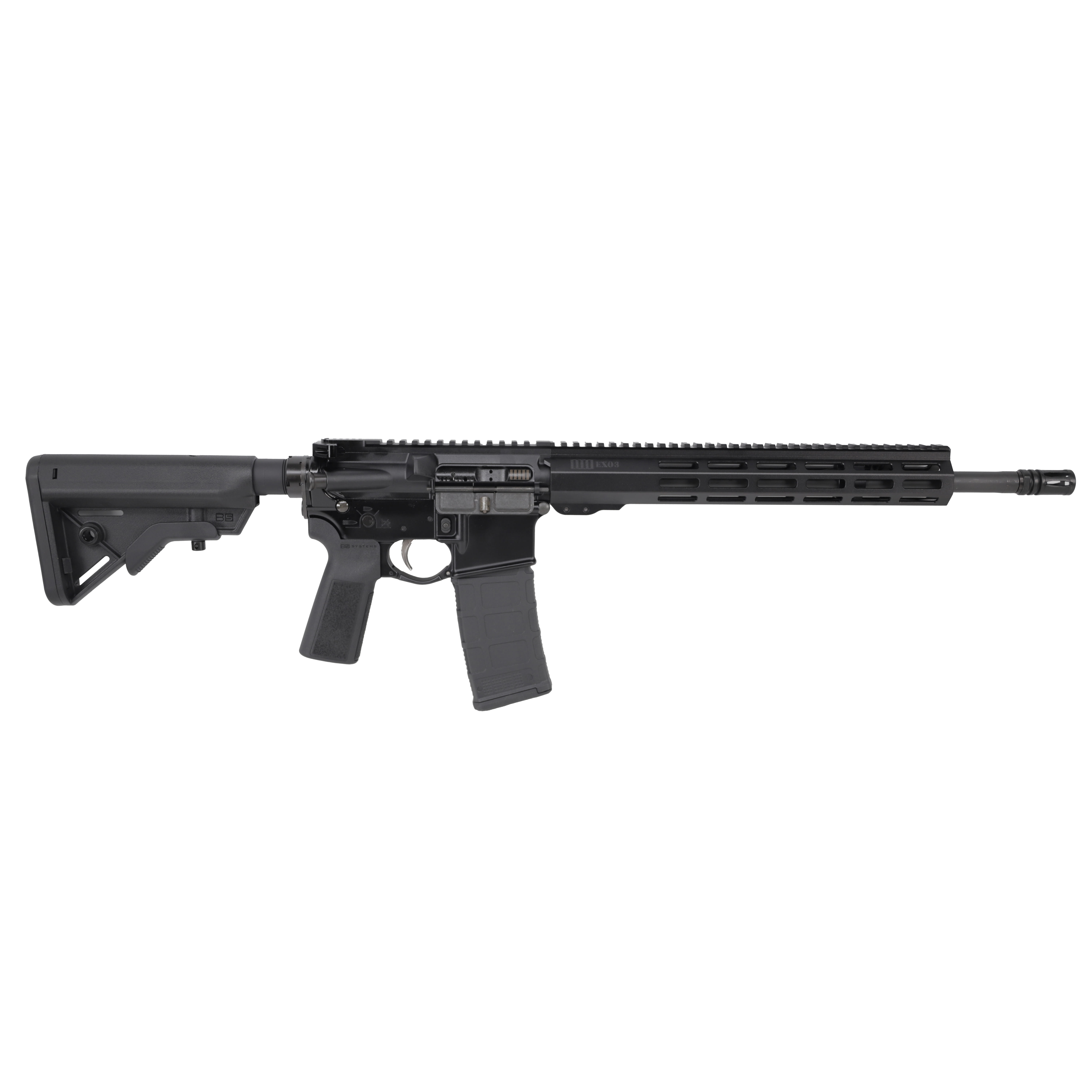 Sons of Liberty Gun Works M4-EXO3 5.56mm 16" Bbl Mid Gas EXO3 Rail A2 FH Black M4-EXO3 Complete Fighting Rifle M4-EXO3-556-16-RIFLE-A-BLK