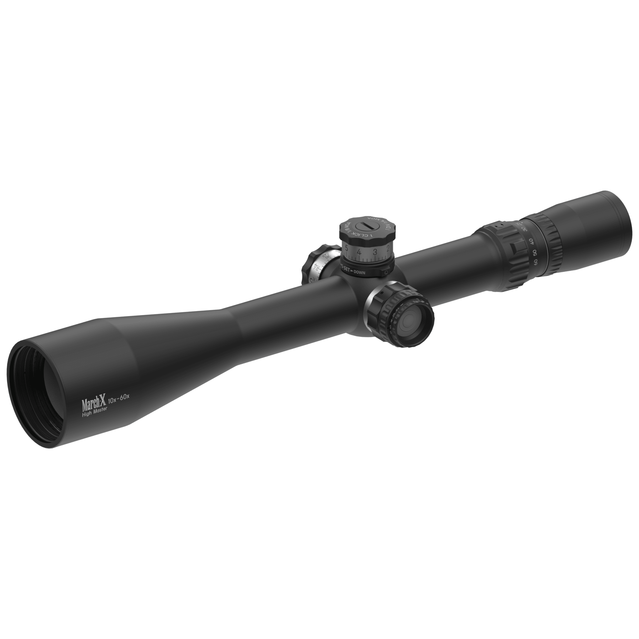 March-X Tactical "High Master" 10x-60x56mm SFP MTR-RTM 1/8 MOA Illum Riflescope w/Writable Turrets D60HV56TIW-MTR-RTM