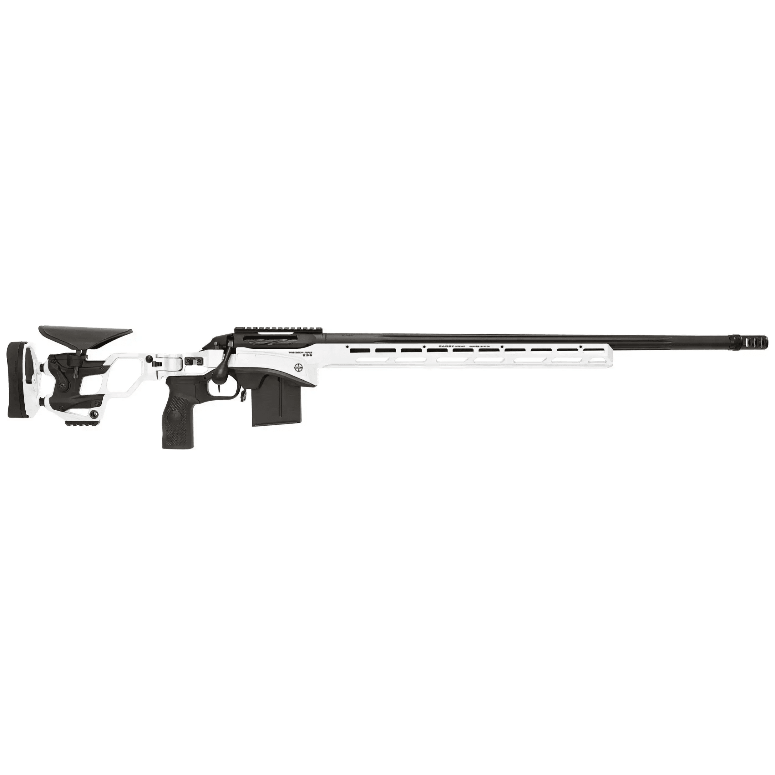Cadex Defense CDX-SS SEVEN S.T.A.R.S. PRO .223 Rem 26" 1:8" Bbl Hybrid White/Black Rifle w/Hunting-Style MB CDXSS-PRO-223-26-CS20-D2B1N-HWB