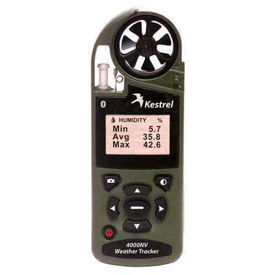 Kestrel 4000NV Bluetooth Weather & Environmental Meter w/ Datalogging Olive Drab 4000BNV 0840BNVOLV