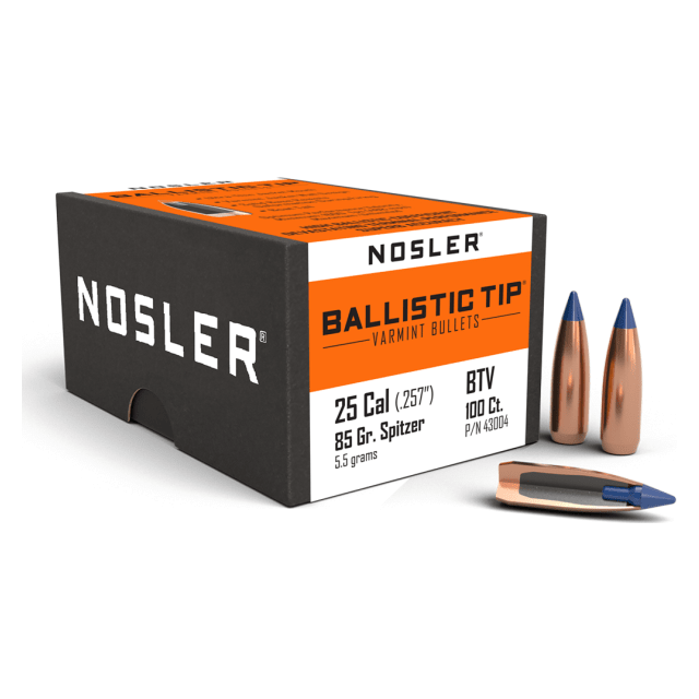 Nosler Ballistic Tip Varmint BT - 25 85g SP (100ct) Bullets 43004