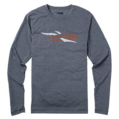 Sitka Logo Tee LS Lead Large|20045-PB-L