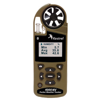 Kestrel 4000NV Bluetooth Weather & Environmental Meter w/ Datalogging Desert Tan 4000BNV 0840BNVTAN