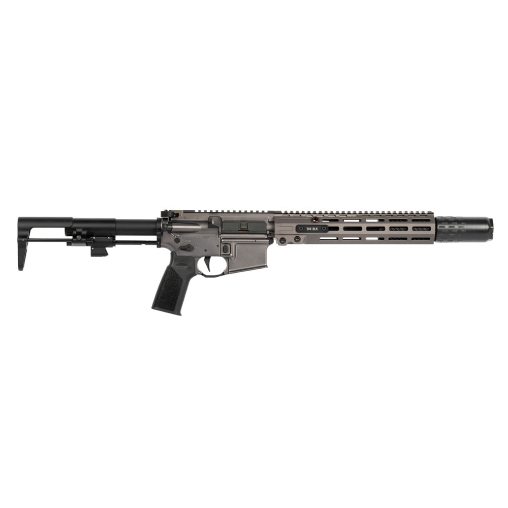 Geissele GFW .300 BLK 8" Bbl F-16 Grey Short Barrel Rifle w/Huxwrx Flow 300 Suppressor 08-668HGV