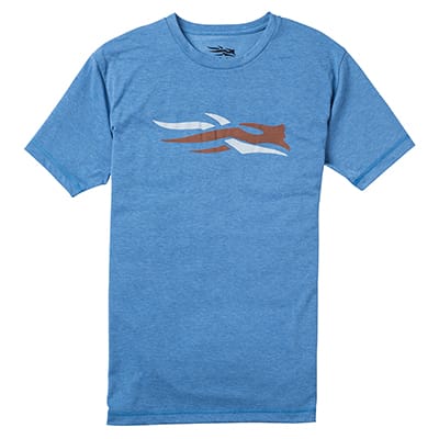 Sitka Logo Tee SS Lake Blue Small|20046-LB-S